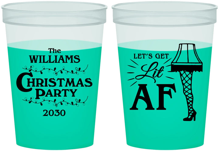 Custom Christmas 16 oz Color Changing Cups - Lit Af | 280011