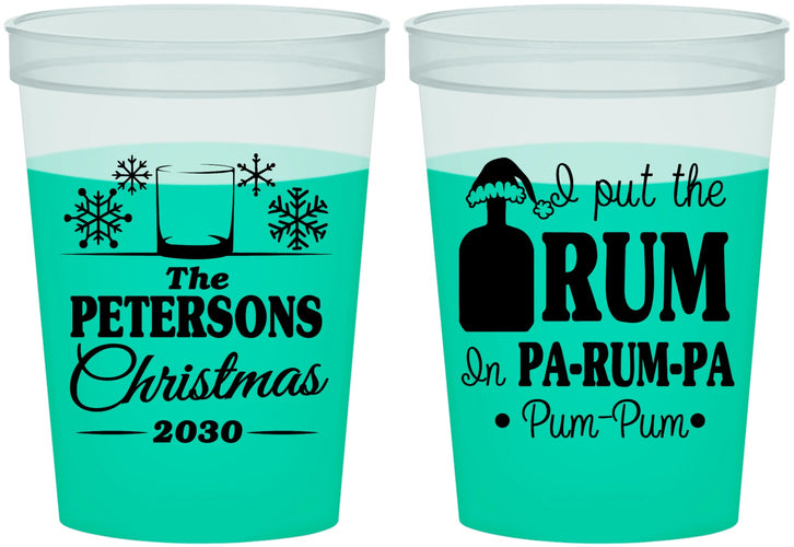 Custom Christmas 16 oz Color Changing Cups - Pa Rum Pa | 280013