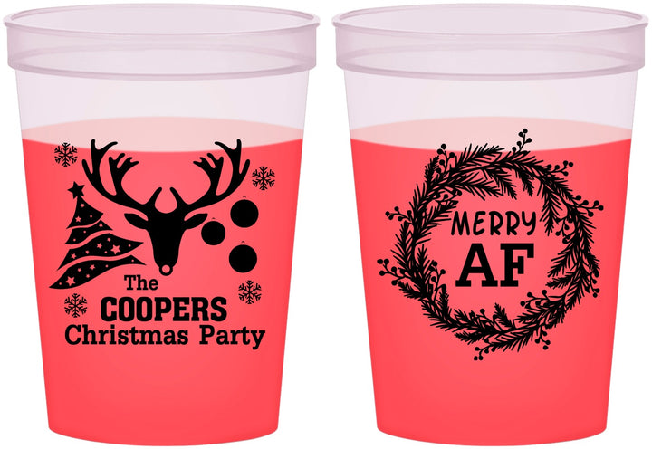 Custom Christmas 16 oz Color Changing Cups - Merry Af | 280014