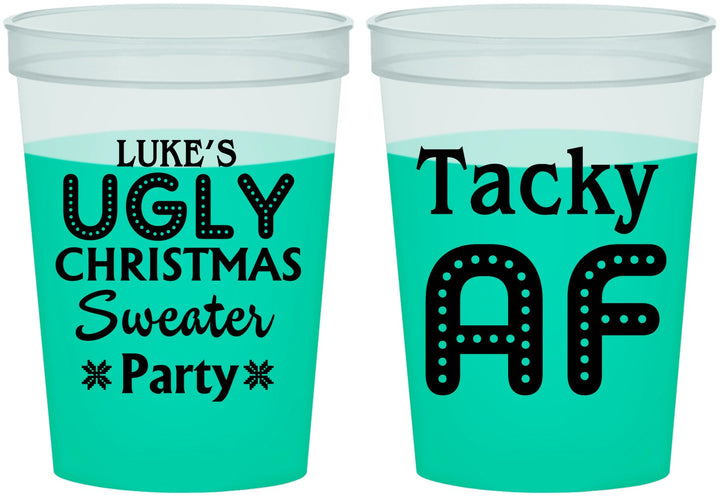 Custom Christmas 16 oz Color Changing Cups - Tacky Af | 280021