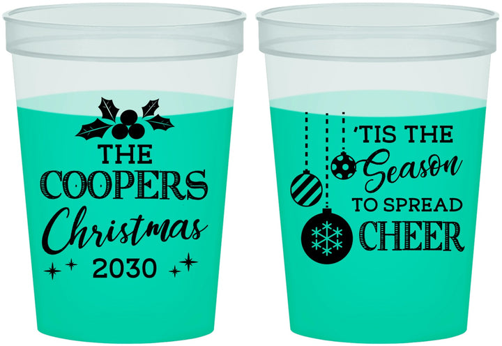 Custom Christmas 16 oz Color Changing Cups - Tis The Season | 280027