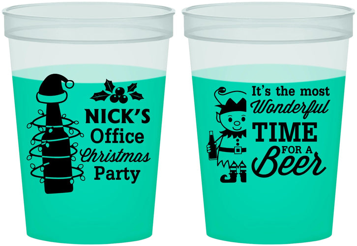 Custom Christmas 16 oz Color Changing Cups - Elf | 280029