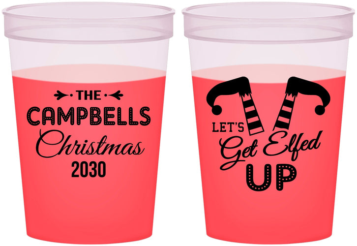Custom Christmas 16 oz Color Changing Cups - Lets Get Elfed Up | 280036