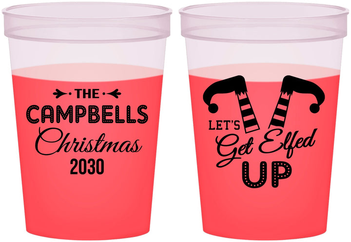 Custom Christmas 16 oz Color Changing Cups - Lets Get Elfed Up | 280036