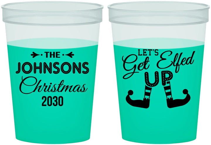 Custom Christmas 16 oz Color Changing Cups - Lets Get Elfed Up | 280037