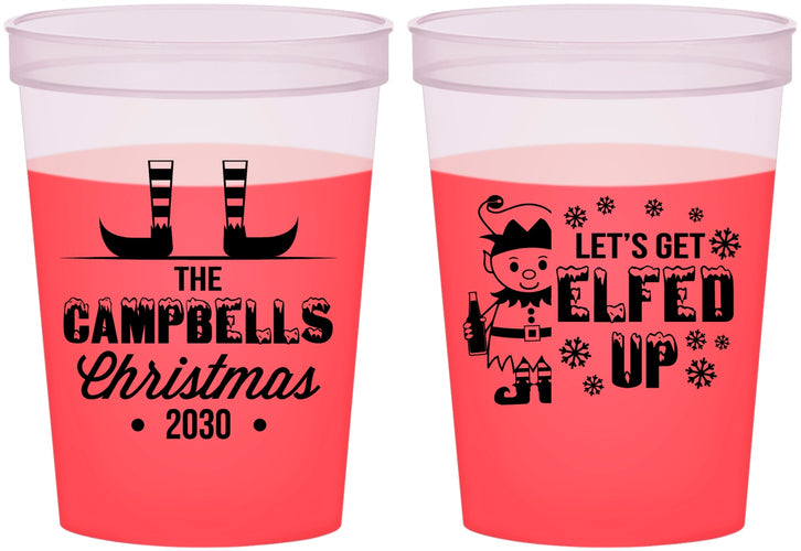 Custom Christmas 16 oz Color Changing Cups - Lets Get Elfed Up | 280038