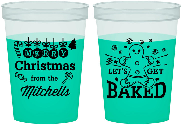 Custom Christmas 16 oz Color Changing Cups - Lets Get Baked | 280039