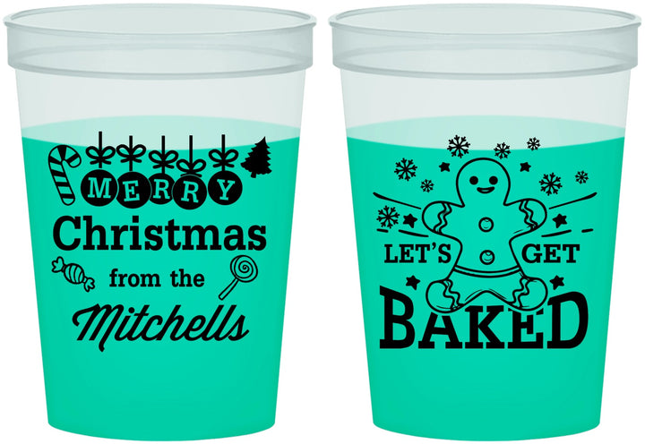 Custom Christmas 16 oz Color Changing Cups - Lets Get Baked | 280039