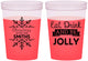 Custom Christmas 16 oz Color Changing Cups - Eat Drink Jolly | 280040