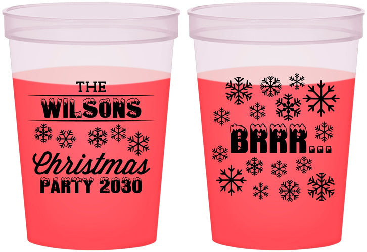 Custom Christmas 16 oz Color Changing Cups - Snowflakes | 280042