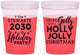 Custom Christmas 16 oz Color Changing Cups - Holly Jolly | 280046