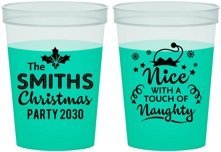 Custom Christmas 16 oz Color Changing Cups - Touch Of Naughty | 280049
