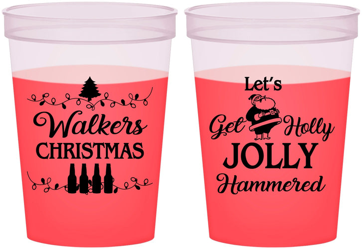 Custom Christmas 16 oz Color Changing Cups - Let Is Snow | 280050