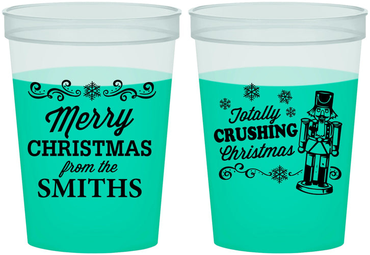 Custom Christmas 16 oz Color Changing Cups - Snowflakes | 280053