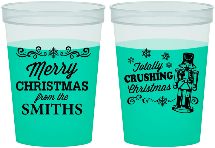 Custom Christmas 16 oz Color Changing Cups - Snowflakes | 280053