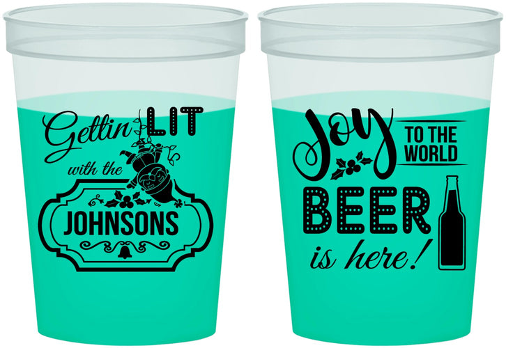 Custom Christmas 16 oz Color Changing Cups - Wine | 280055