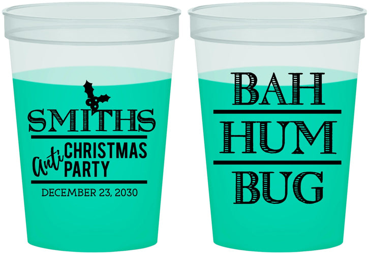 Custom Christmas 16 oz Color Changing Cups - Bah Hum Bug | 280057