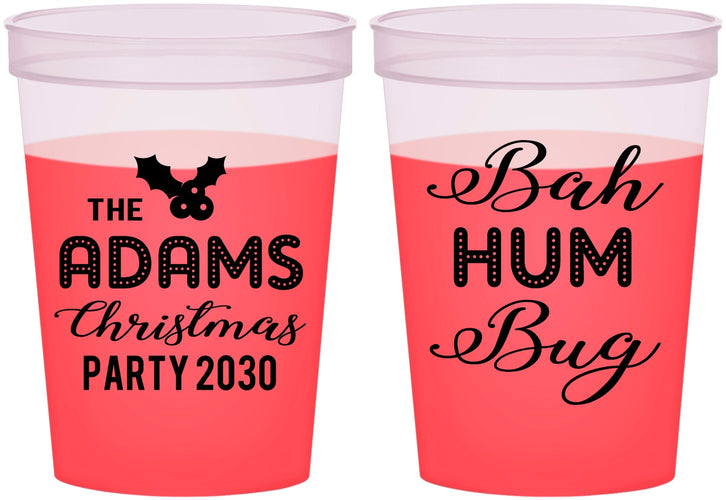 Custom Christmas 16 oz Color Changing Cups - Bah Hum Bug | 280058
