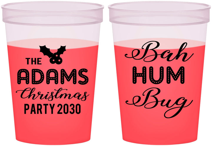 Custom Christmas 16 oz Color Changing Cups - Bah Hum Bug | 280058