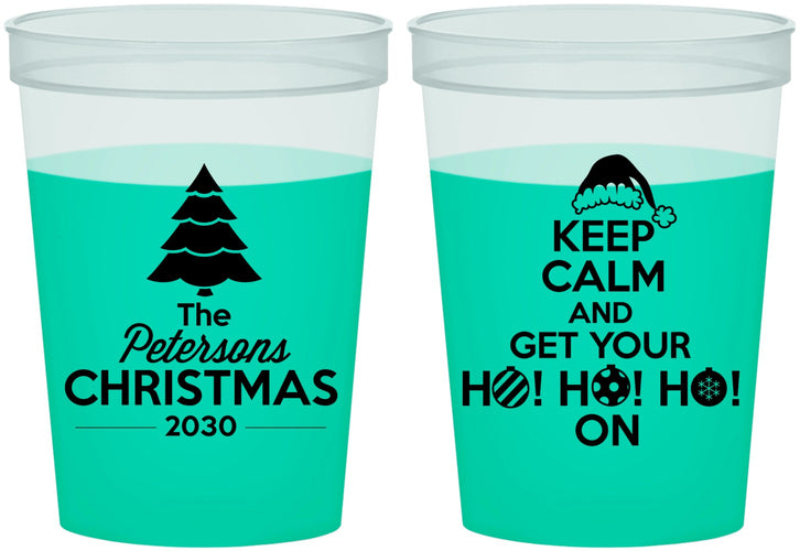 Custom Christmas 16 oz Color Changing Cups - Ho Ho Ho | 280061