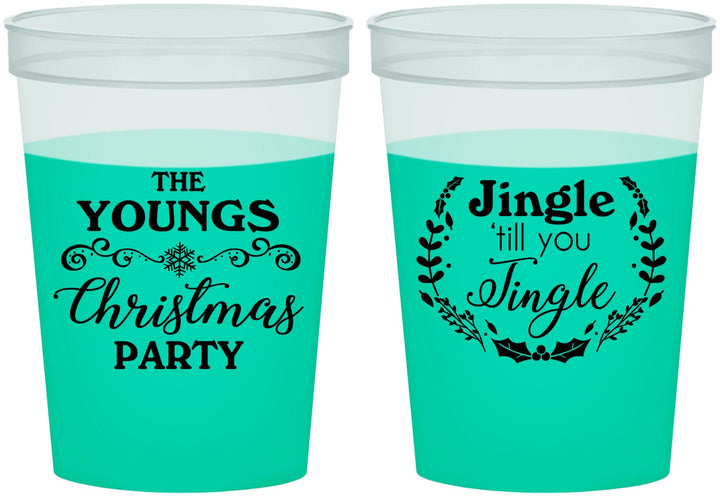 Custom Christmas 16 oz Color Changing Cups - Jingle Til You Jingle | 280063