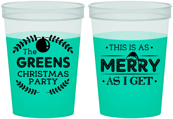 Custom Christmas 16 oz Color Changing Cups - Merry As I Get | 280065