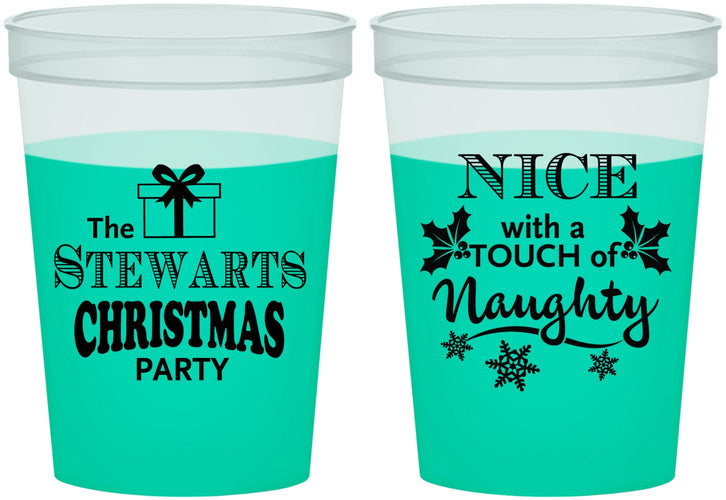 Custom Christmas 16 oz Color Changing Cups - Naughty Or Nice | 280069