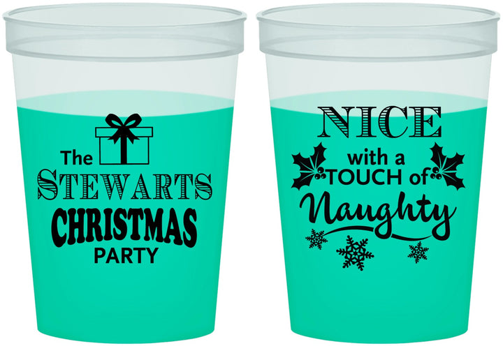 Custom Christmas 16 oz Color Changing Cups - Naughty Or Nice | 280069