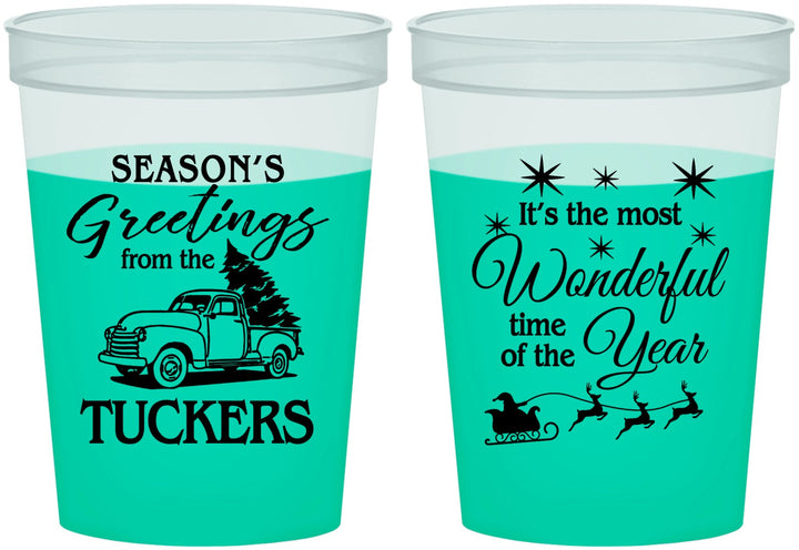 Custom Christmas 16 oz Color Changing Cups - Season Greetings | 280071