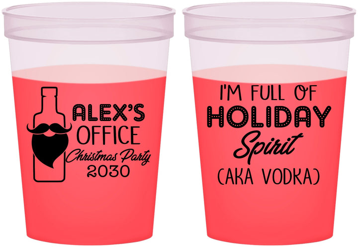 Custom Christmas 16 oz Color Changing Cups - Holiday Spirit | 280072