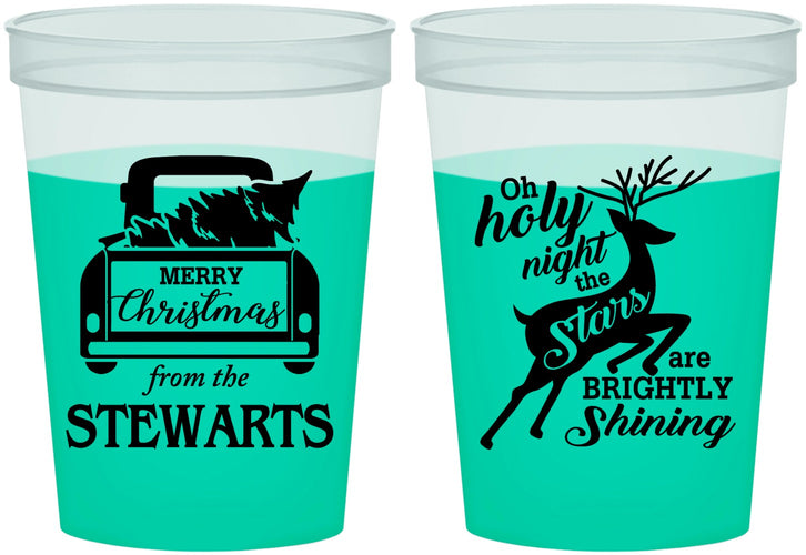 Custom Christmas 16 oz Color Changing Cups - Tree | 280073