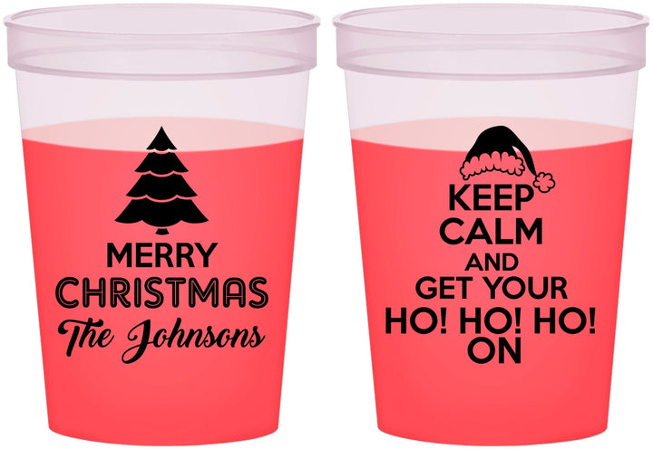 Custom Christmas 16 oz Color Changing Cups - Ho Ho Ho | 280076