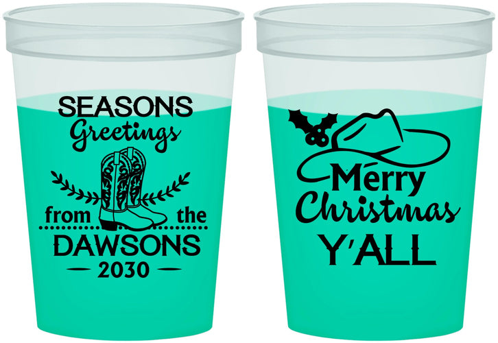 Custom Christmas 16 oz Color Changing Cups - Texas | 280077