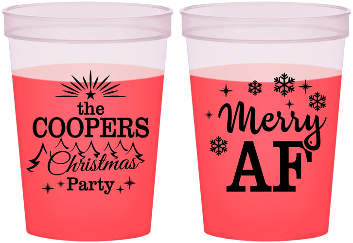 Custom Christmas 16 oz Color Changing Cups - Merry Af | 280078