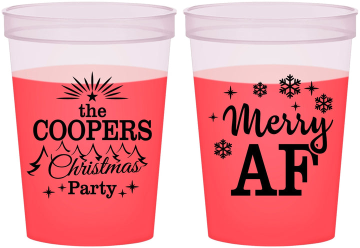 Custom Christmas 16 oz Color Changing Cups - Merry Af | 280078