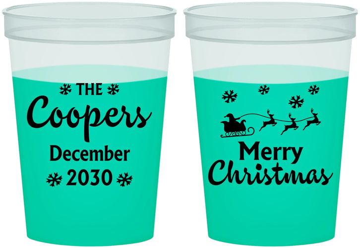 Custom Christmas 16 oz Color Changing Cups - Santa Claus | 280079