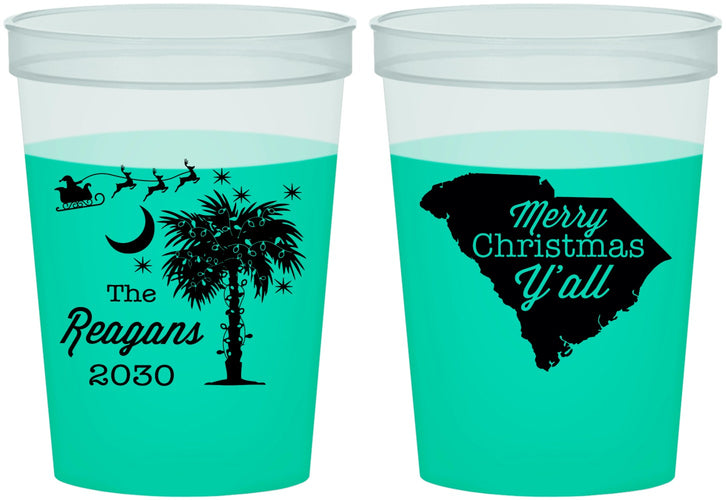 Custom Christmas 16 oz Color Changing Cups - South Carolina | 280083