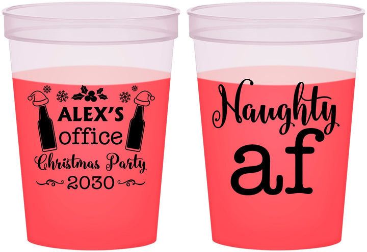 Custom Christmas 16 oz Color Changing Cups - Naughty Af | 280084