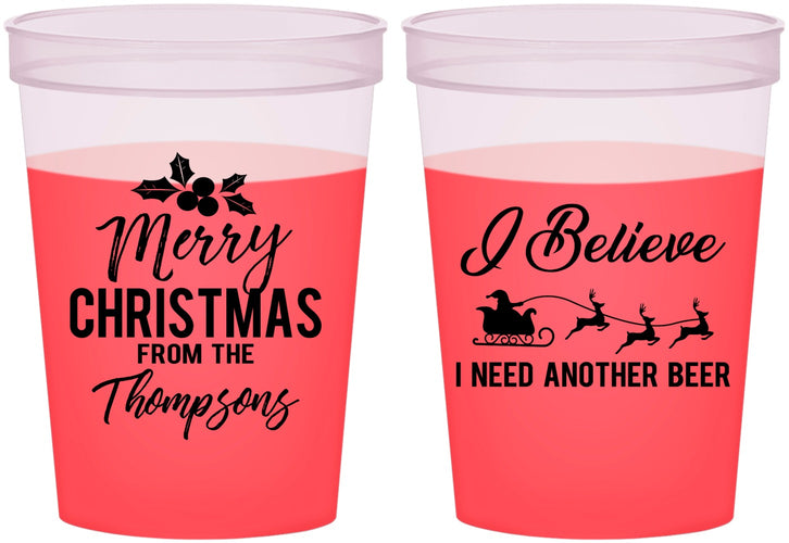 Custom Christmas 16 oz Color Changing Cups - Santa Claus | 280086