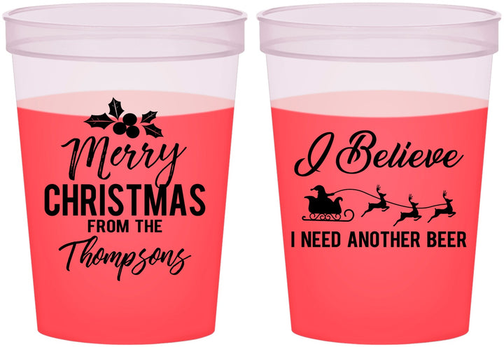 Custom Christmas 16 oz Color Changing Cups - Santa Claus | 280086