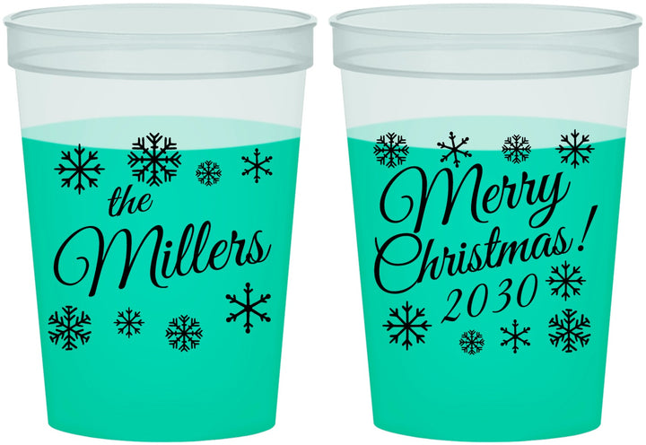 Custom Christmas 16 oz Color Changing Cups - Snowflakes | 280089