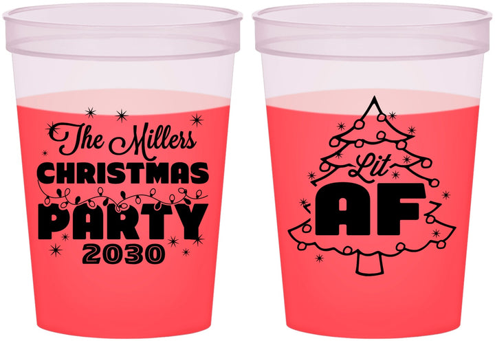 Custom Christmas 16 oz Color Changing Cups - Lit Af | 280090