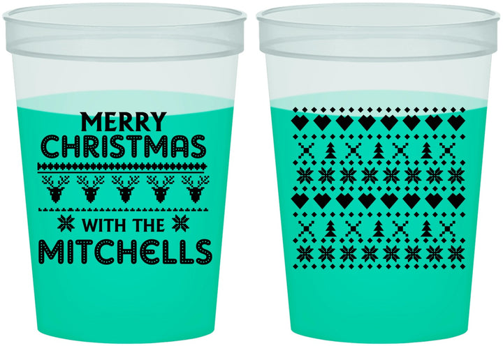 Custom Christmas 16 oz Color Changing Cups - Ugly Sweater | 280091