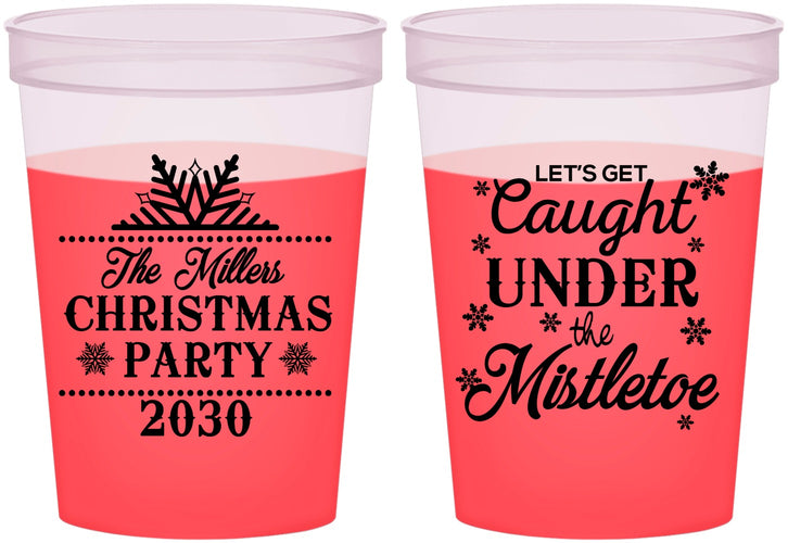 Custom Christmas 16 oz Color Changing Cups - Mistletoe | 280092