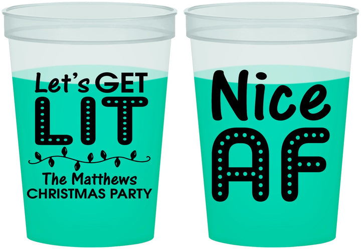 Custom Christmas 16 oz Color Changing Cups - Nice Af | 280093