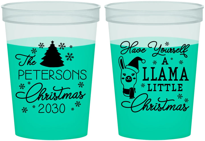 Custom Christmas 16 oz Color Changing Cups - Llama | 280095