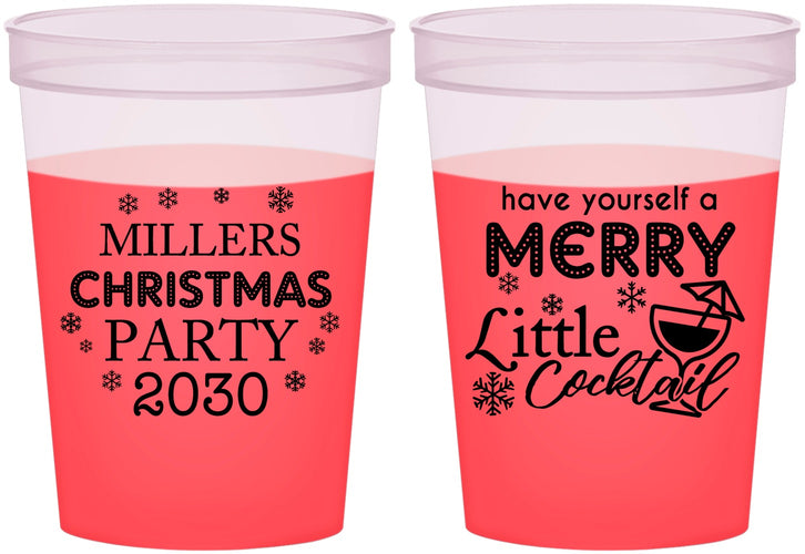 Custom Christmas 16 oz Color Changing Cups - Cocktail | 280098