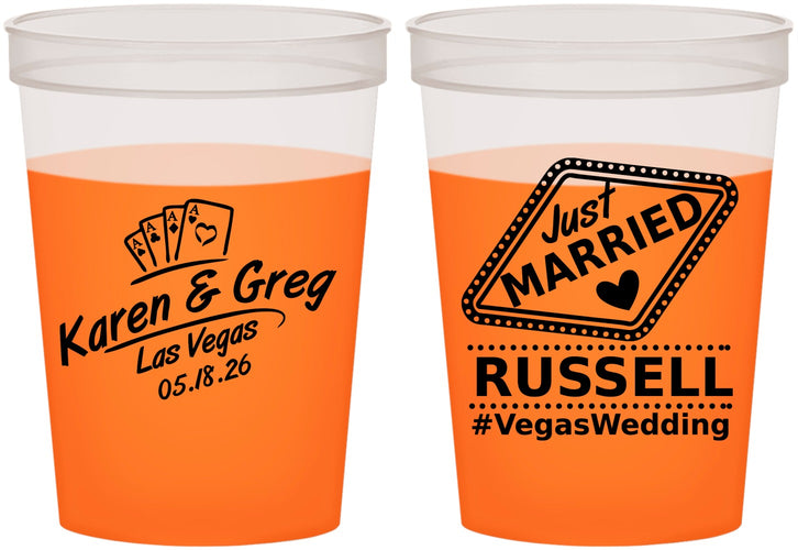 Custom Wedding 16 oz Color Changing Cups - Las Vegas | 285