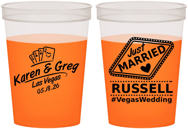 Custom Wedding 16 oz Color Changing Cups - Las Vegas | 285