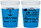 Custom Wedding 16 oz Color Changing Cups - Sandy Feet Salty Kisses | 290